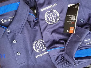 Custom embroidered Under Armour polos for Browning and Briley